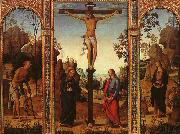 Pietro Perugino The Crucifixion with The Virgin, St.John, St.Jerome St.Magdalene oil painting artist